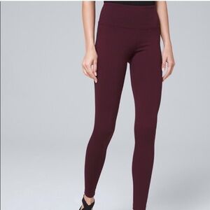 White House Black Market Elegant High-Waisted Small Burgundy Leggings